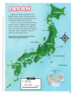 59 Japan is a chain of islands in the Pacific Ocean, about 120 miles
