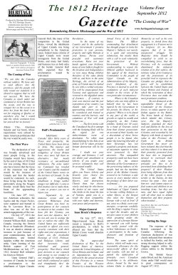 The 1812 Heritage Gazette