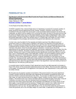 FEDERALIST No. 51