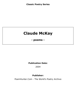 Claude McKay - poems - My-Island