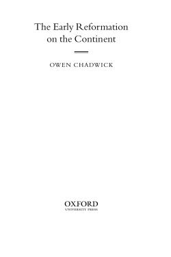 The Early Reformation On the Continent