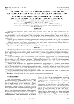the effect of calcium sulphate, anionic and cationic polyelectrolyte in