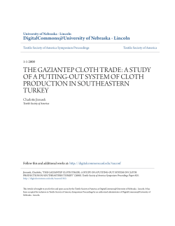 the gaziantep cloth trade: a study of a putting
