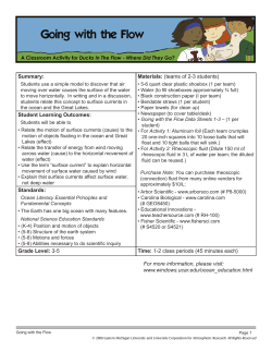 Going with the Flow - Great Lakes Literacy Principles