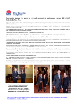 Newcastle pioneer in lucrative mineral processing