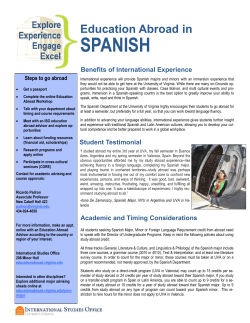 Spanish - Education Abroad