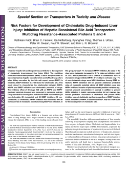 Risk Factors for Development of Cholestatic Drug