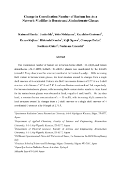 Change in Coordination Number of Barium Ion As a Network