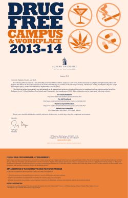 Drug Free Campus and Workplace Policy