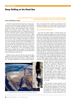 Deep Drilling at the Dead Sea