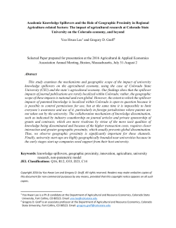 Academic Knowledge Spillovers and the Role of Geographic