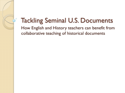 Tackling Seminal US Documents