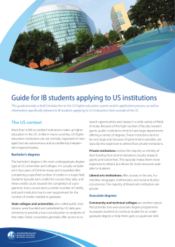 Guide for IB students applying to US institutions