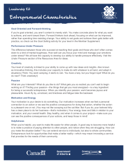 Entrepreneurial Characteristics - 4