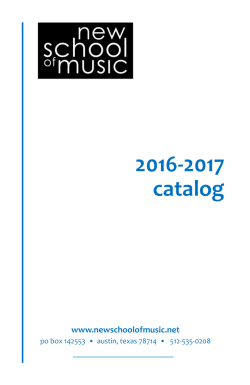 info here - New School of Music