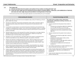 Grade 5 Mathematics Strand: Computation and Estimation