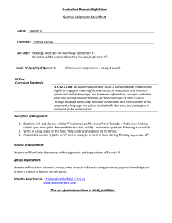 Haddonfield Memorial High School Summer Assignment Cover