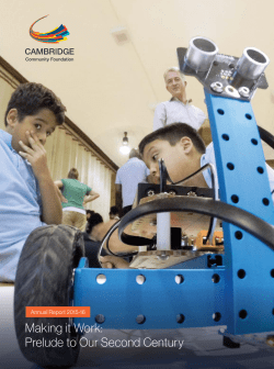 Annual Report - The Cambridge Community Foundation