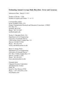 Effects of Alternative Count Durations on Estimating Average Daily