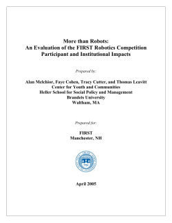 More than Robots: An Evaluation of the FIRST