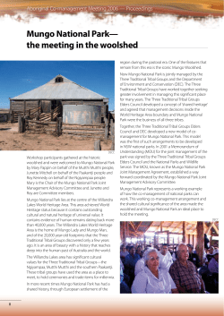 Mungo National Park - Office of Environment and Heritage
