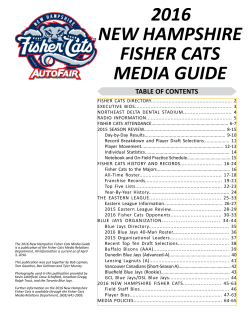 2016 new hampshire fisher cats media guide