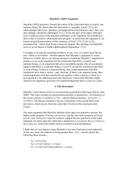 Maydole`s 2QS5 Argument