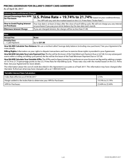 Dillard`s Credit Card Agreement