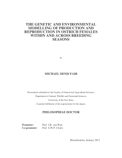 the genetic and environmental modelling of production
