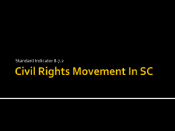 Civil Rights Movement In SC - Williston School District 29