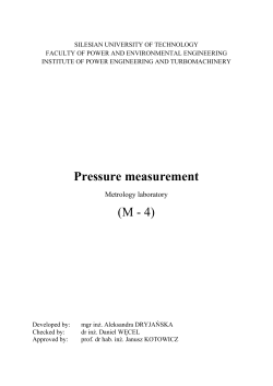 Pressure measurement (M - 4)