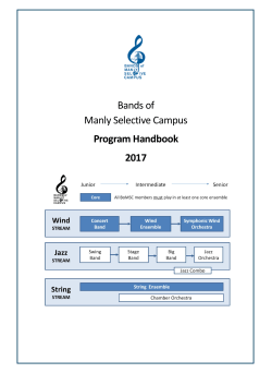 Band Program Handbook 2017