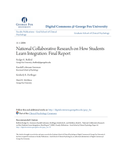 National Collaborative Research on How Students Learn Integration