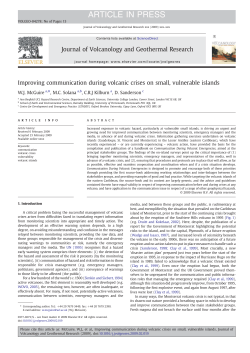 Improving communication during volcanic crises on small