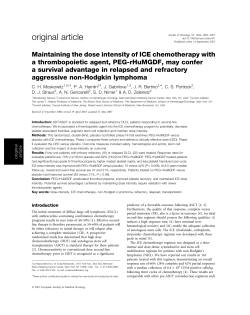 Maintaining the dose intensity of ICE chemotherapy with a