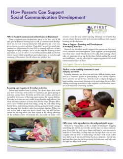 How Parents Can Support Social Communication Development