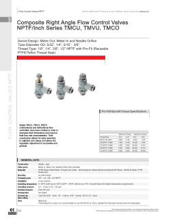 Composite Right Angle Flow Control Valves Series