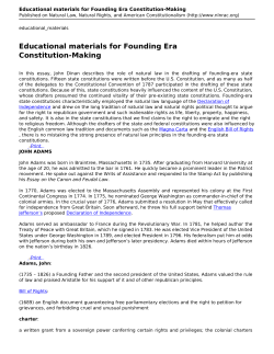 Educational materials for Founding Era Constitution