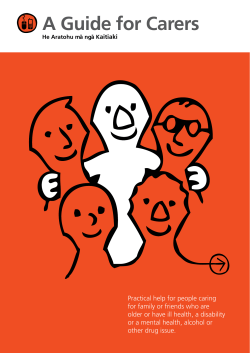 A Guide for Carers - Ministry of Social Development