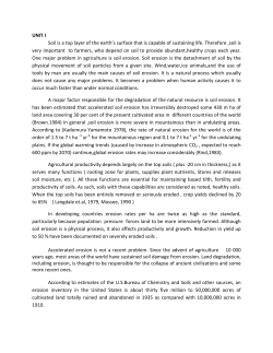 UNIT I Soil is a top layer of the earth`s surface that is capable of