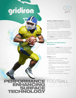 FOOTBALL PERFORMANCE ENHANCING SURFACE