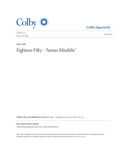 Eighteen-Fifty-- "Annus Mirabilis"