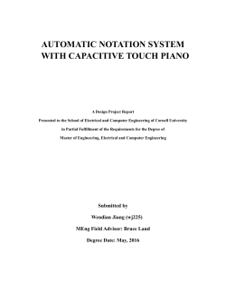 automatic notation system with capacitive touch piano