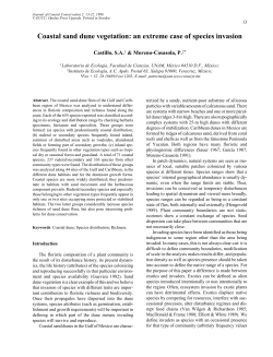 Coastal sand dune vegetation: an extreme case of species invasion