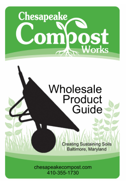 Wholesale Product Guide - Chesapeake Compost Works