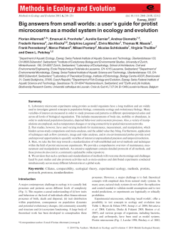 s guide for protist microcosms as a model system in