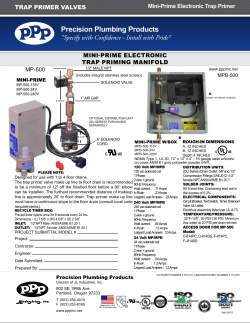 Mini-Prime Electronic Trap Primer MP-500 115V and MP