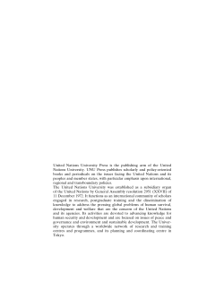 Institutionalizing Northeast Asia - UNU Collections