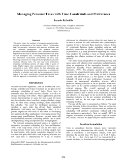 Managing Personal Tasks with Time Constraints and Preferences