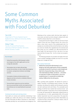 Some Common Myths Associated with Food